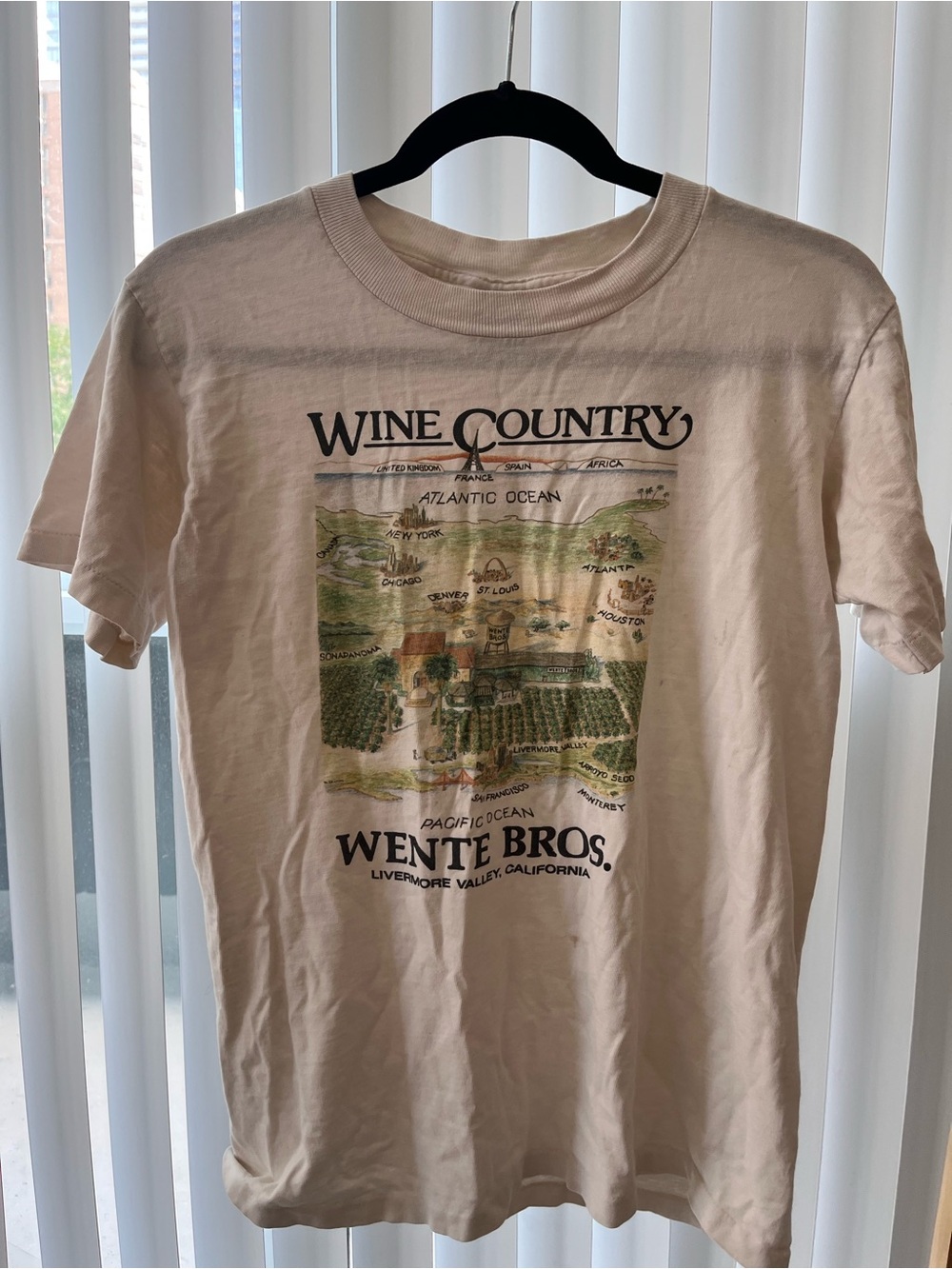 Small Women’s Wine Country Graphic Tee - Beige